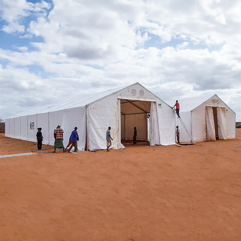 Unidad de almacenamiento móvil (MSU) resistente al fuego y a los rayos UV, estándar IFRC/ICRC/WFP/IOM de 10x24m