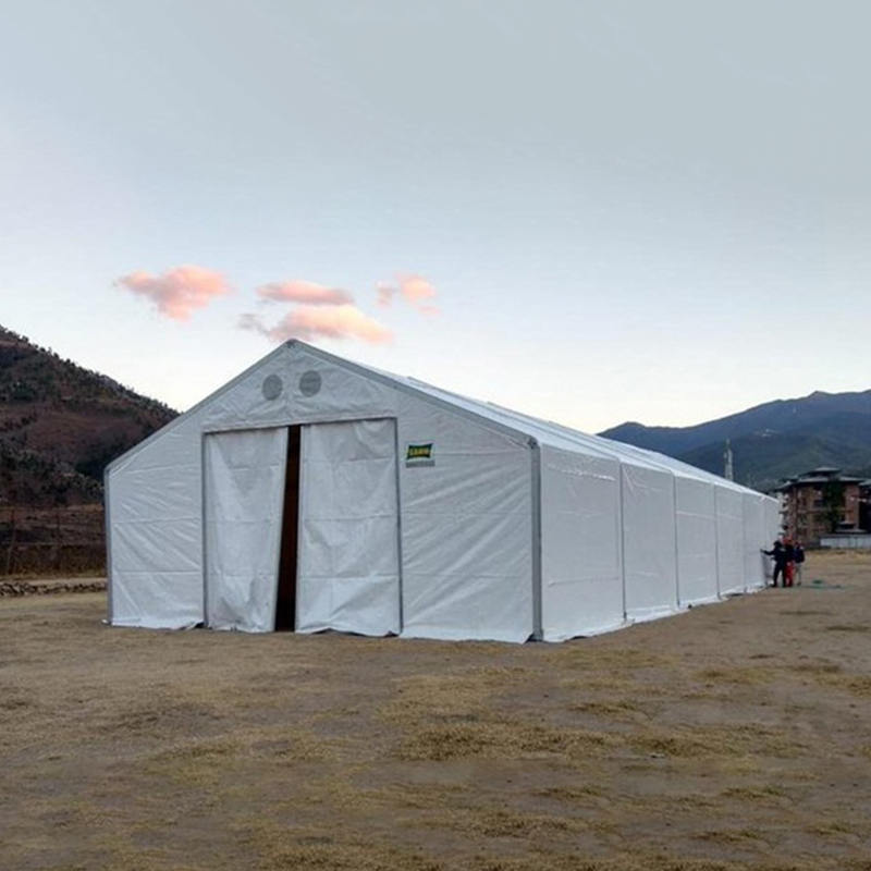Unidad de almacenamiento móvil (MSU) resistente al fuego y a los rayos UV, estándar IFRC/ICRC/WFP/IOM de 10x24m