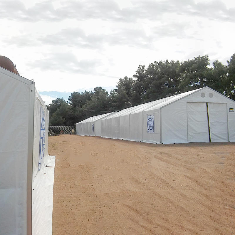 Unidad de almacenamiento móvil (MSU) resistente al fuego y a los rayos UV, estándar IFRC/ICRC/WFP/IOM de 10x24m