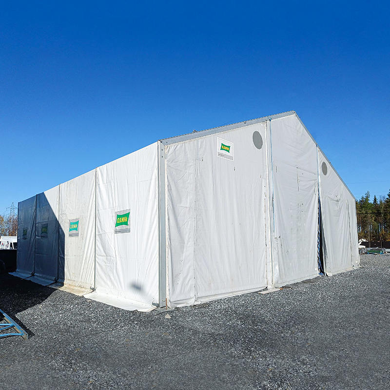 Unidad de almacenamiento móvil (MSU) resistente al fuego y a los rayos UV, estándar IFRC/ICRC/WFP/IOM de 10x24m