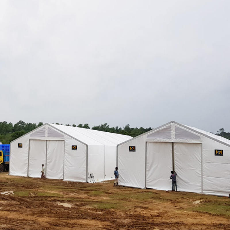 Unidad de almacenamiento móvil (MSU) resistente al fuego y a los rayos UV, estándar IFRC/ICRC/WFP/IOM de 10x24m