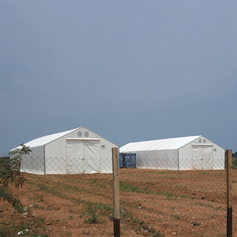 Unidad de almacenamiento móvil (MSU) resistente al fuego y a los rayos UV, estándar IFRC/ICRC/WFP/IOM de 10x24m