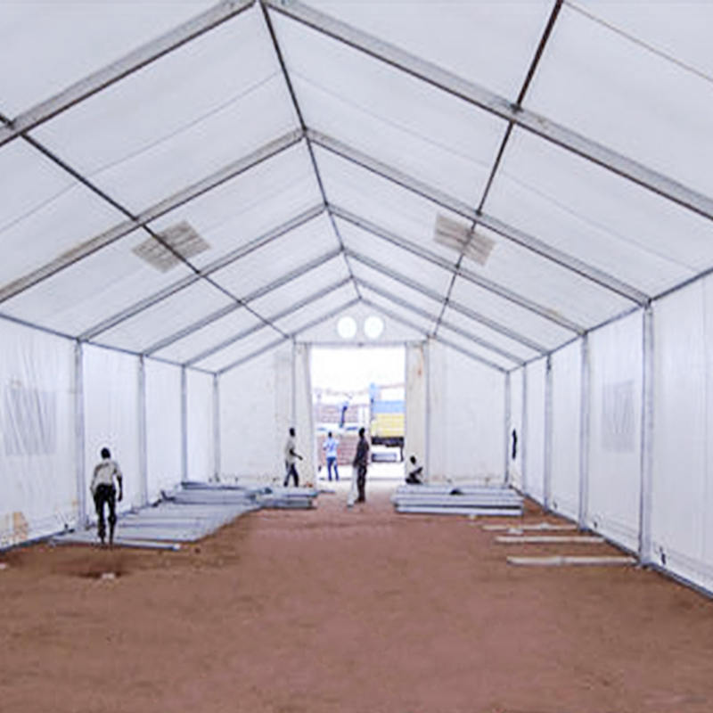 Unidad de almacenamiento móvil (MSU) resistente al fuego y a los rayos UV, estándar IFRC/ICRC/WFP/IOM de 10x24m