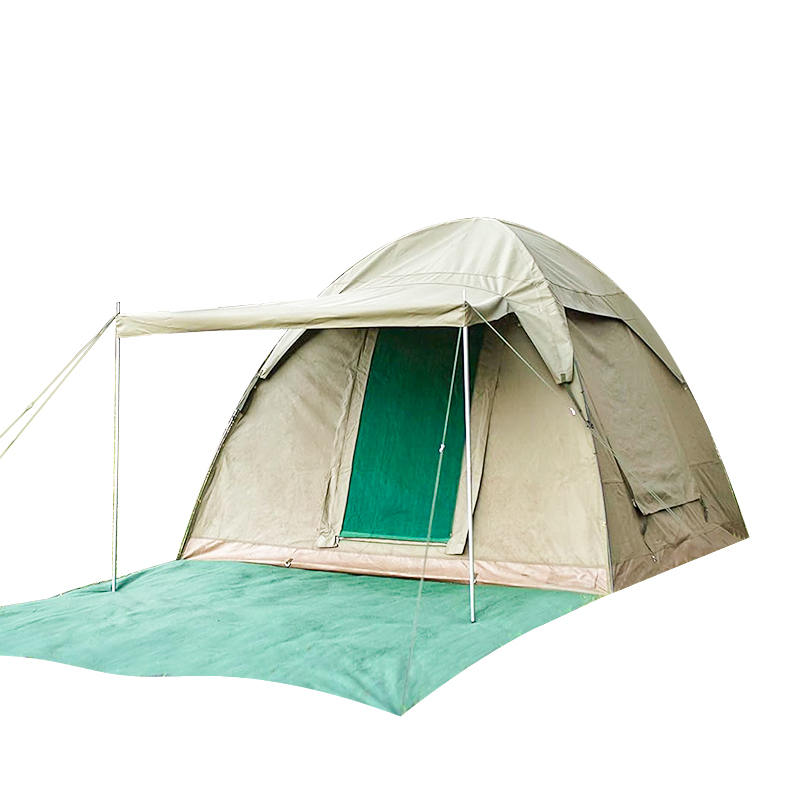 Carpa de Lona Tipo Domo de 2.1x2.1m para 2 Personas para Senderismo