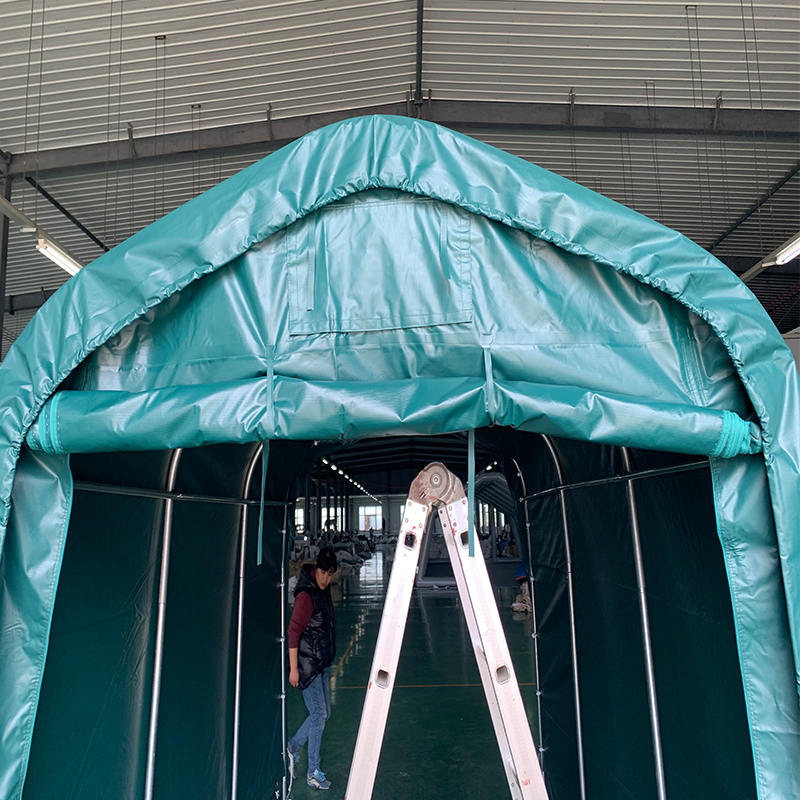 Cobertizo Portátil para Coche PVC Resistente a la Lluvia 2.4x3.6m