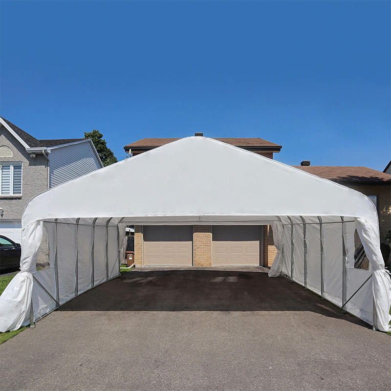 Cobertizo Portátil para Coche PE Doble 6x6m (20