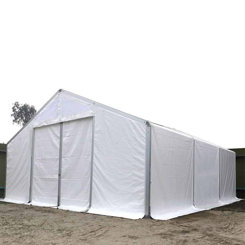 Unidad de almacenamiento móvil (MSU) resistente al fuego y a los rayos UV, estándar IFRC/ICRC/WFP/IOM de 10x24m