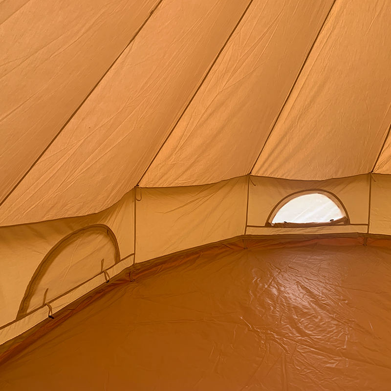 Carpa de Lona Bell de 4m para 4 Personas para Camping Familiar