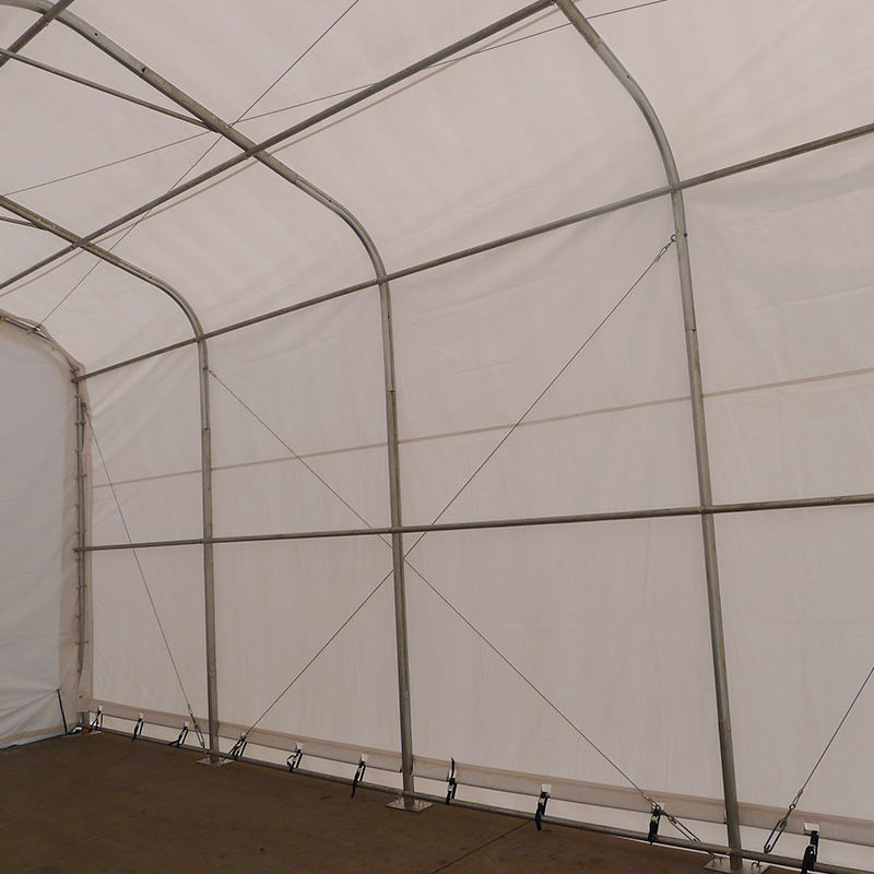Carpa de Almacén Portátil PVC con Altura Lateral de 2.6m 6X6m