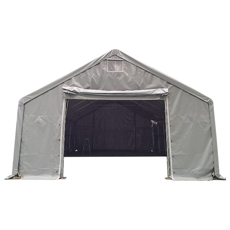Carpa de Almacén Industrial PVC Verde Grande 8X12m-3m