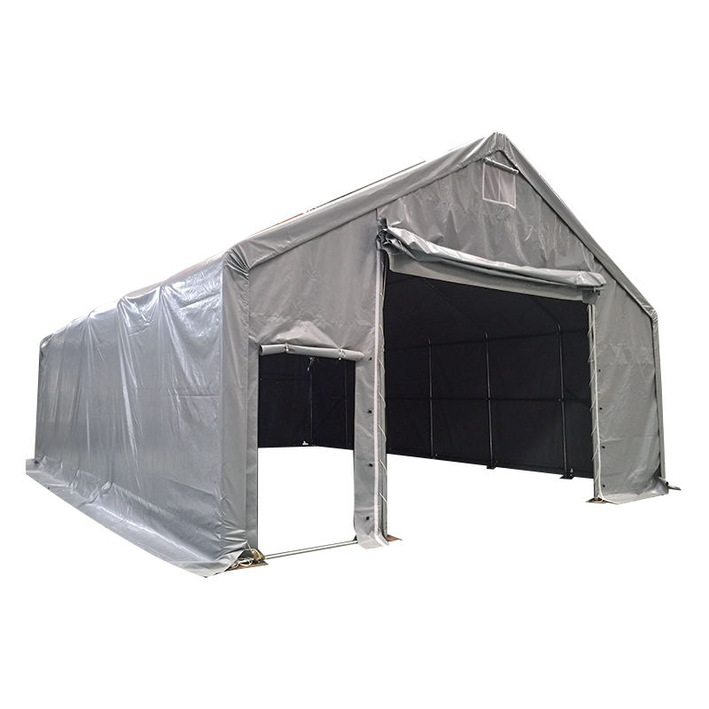 Carpa de Almacén Industrial PVC Verde Grande 8X12m-3m