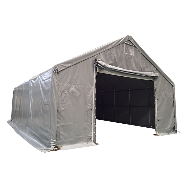 Carpa de Almacén Industrial PVC Verde Grande 8X12m-3m