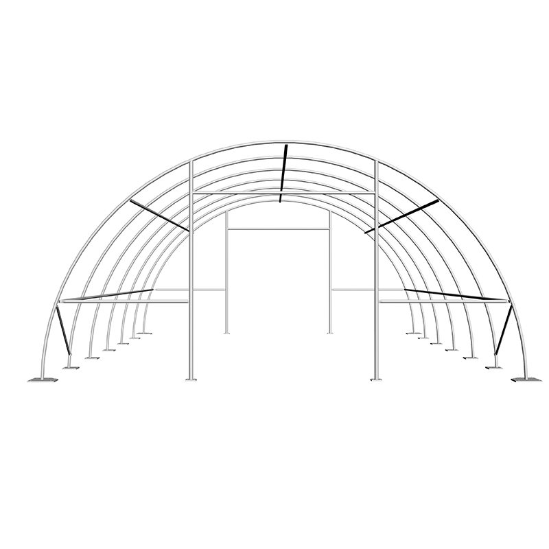 Carpa de Almacenamiento Arqueada 9x12m con Arco Redondeado Altura 4.5m