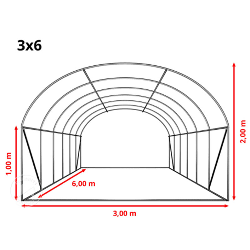 Invernadero & Polytunnel Redondo Weatherguard 3x6x2m