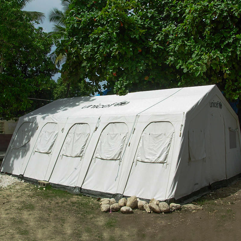 Tienda multifuncional Huggy resistente al fuego estándar UNICEF de 42m²
