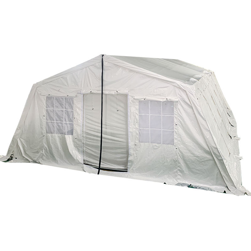Tienda multifuncional temporal de refugio estabilizada con UV, estándar UNICEF de 72m²