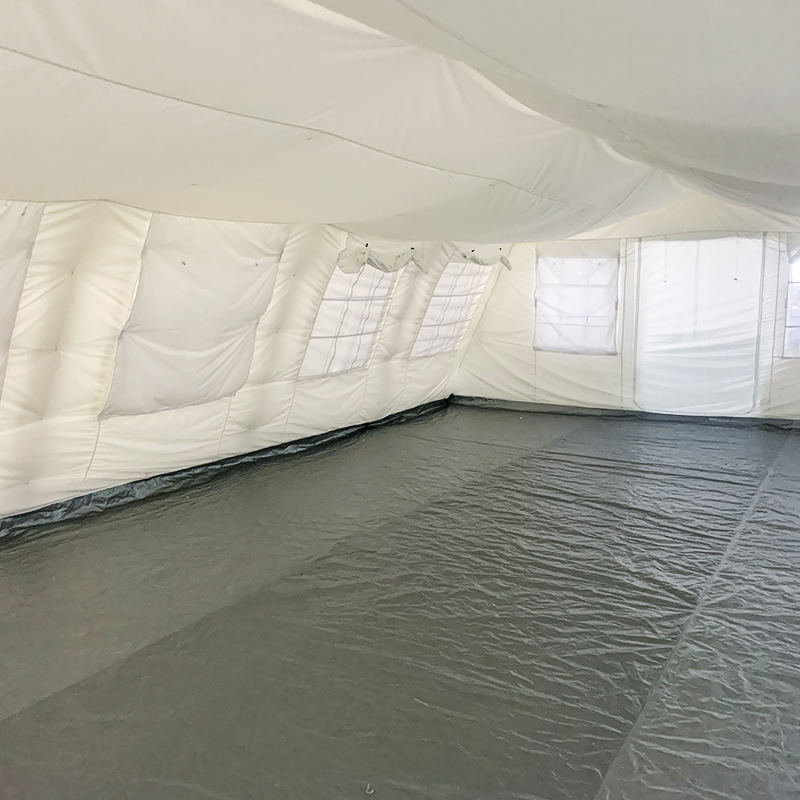 Tienda multifuncional temporal de refugio estabilizada con UV, estándar UNICEF de 72m²