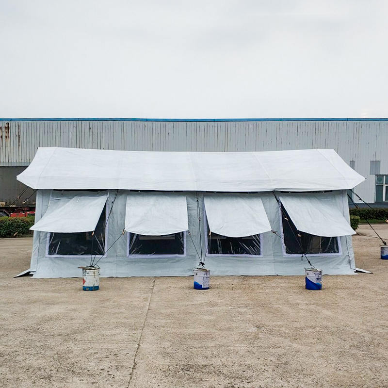 Tienda multifuncional de 42m², tienda tipo hub estándar UNICEF con cubierta de sombra integrada/removible