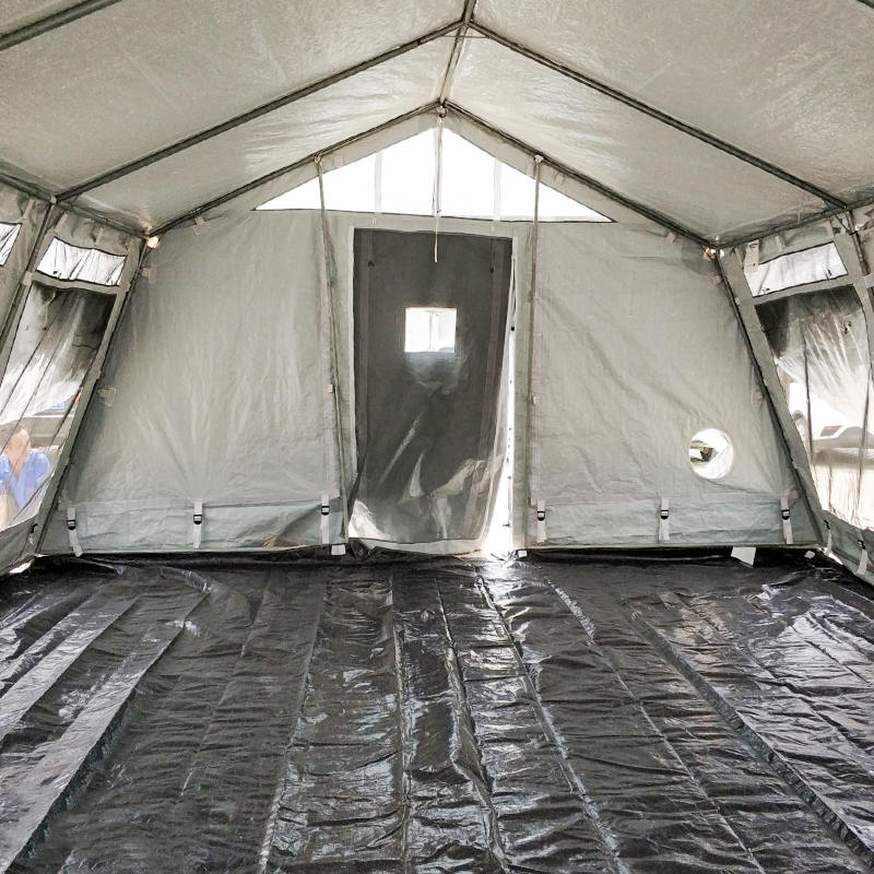 Tienda multifuncional de 42m², tienda tipo hub estándar UNICEF con cubierta de sombra integrada/removible