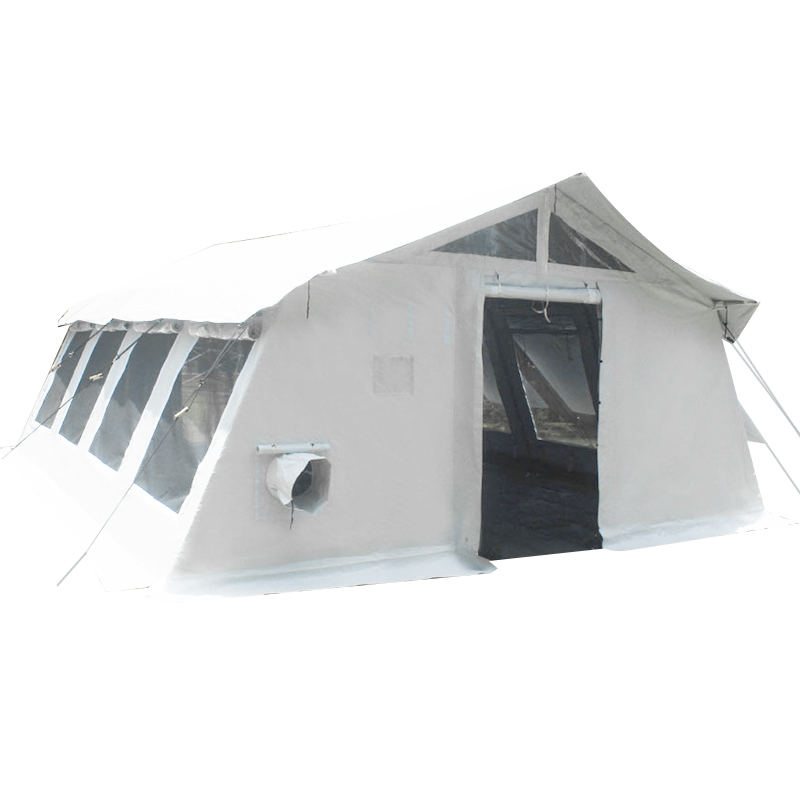 Tienda multifuncional de 42m², tienda tipo hub estándar UNICEF con cubierta de sombra integrada/removible