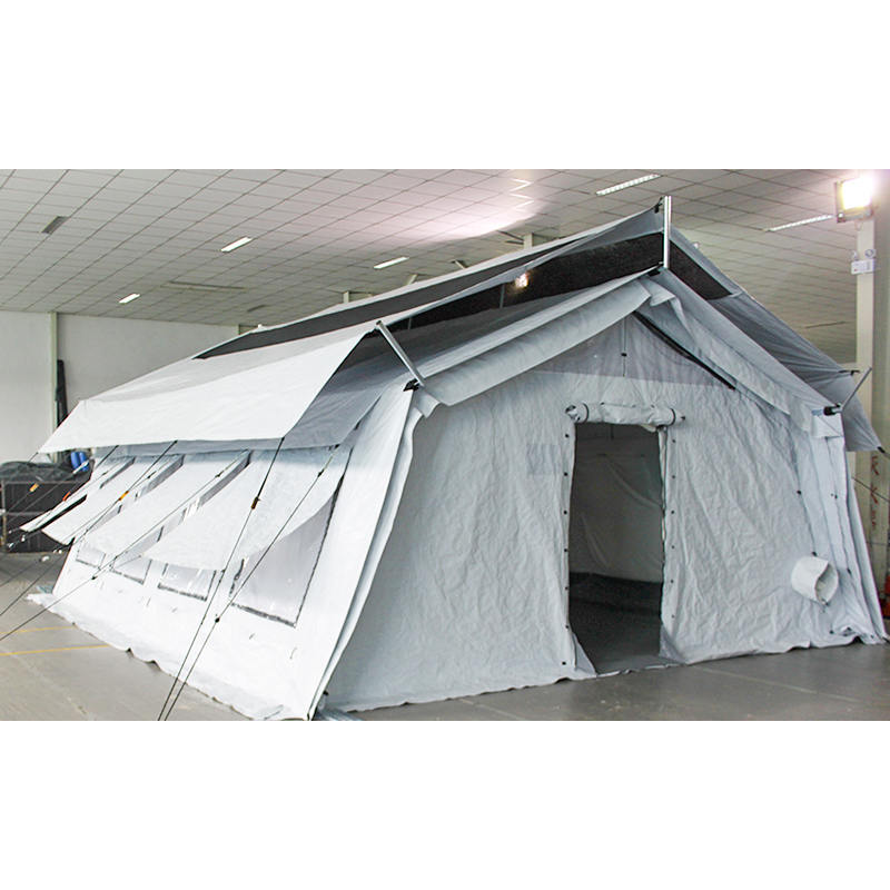 Tienda multifuncional de 42m², tienda tipo hub estándar UNICEF con cubierta de sombra integrada/removible