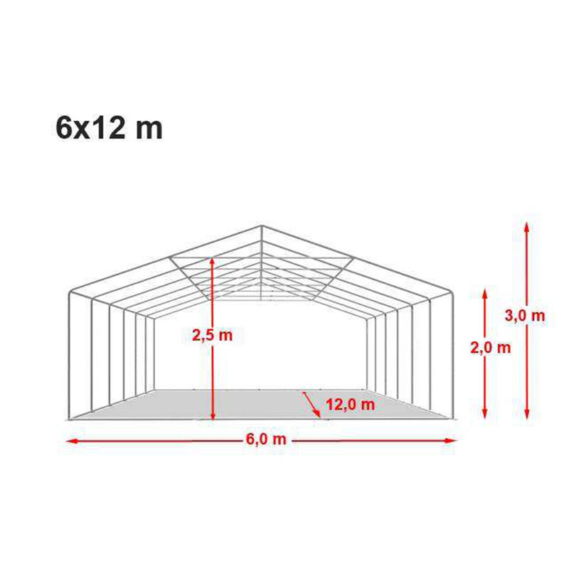 Carpa de Evento de Lujo para Exteriores 6x12m de PVC