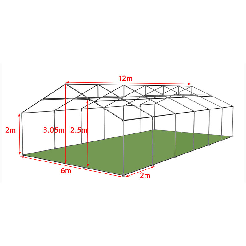 Carpa de Evento de Lujo para Exteriores 6x12m de PVC