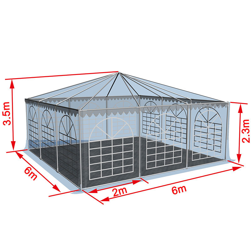 Carpa Pabellón Pagoda 6x6-2.3m PVC Pop Up para Eventos