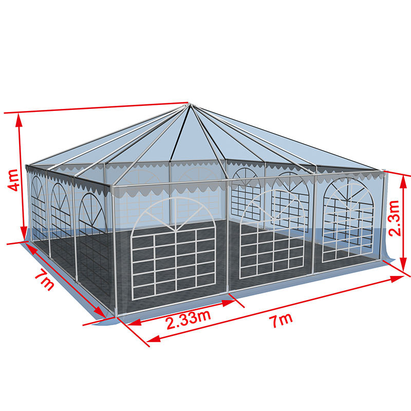 Carpa Pabellón Pagoda de Alta Resistencia 7x7-2.3m para Exterior