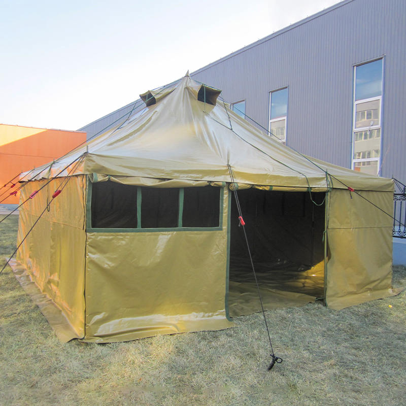 Tienda Militar de Lona de 5x5m para 8-12 Personas, Tienda de Alivio de Desastres