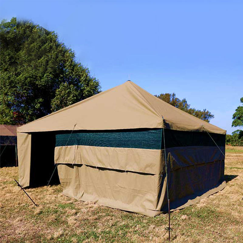 Tienda Militar de Lona de 5x5m para 8-12 Personas, Tienda de Alivio de Desastres