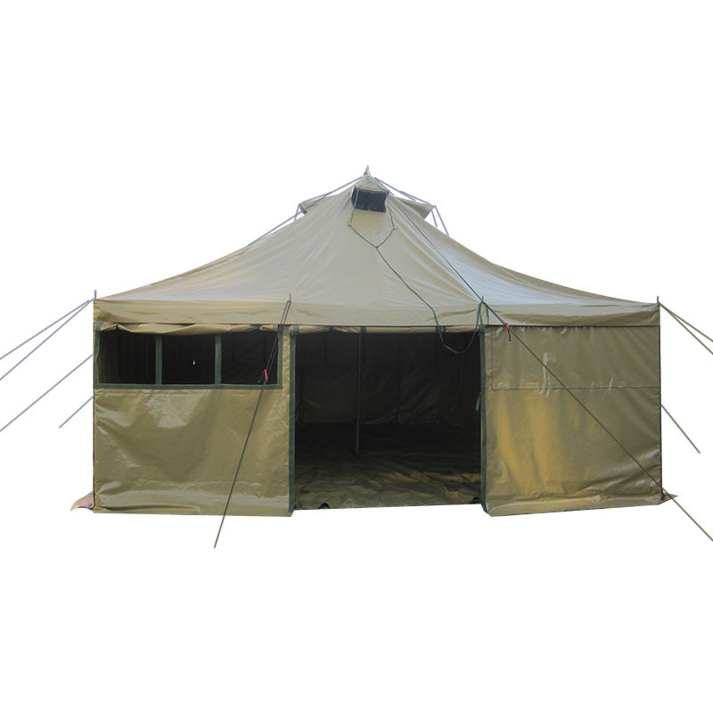 Tienda Militar de Lona de 5x5m para 8-12 Personas, Tienda de Alivio de Desastres