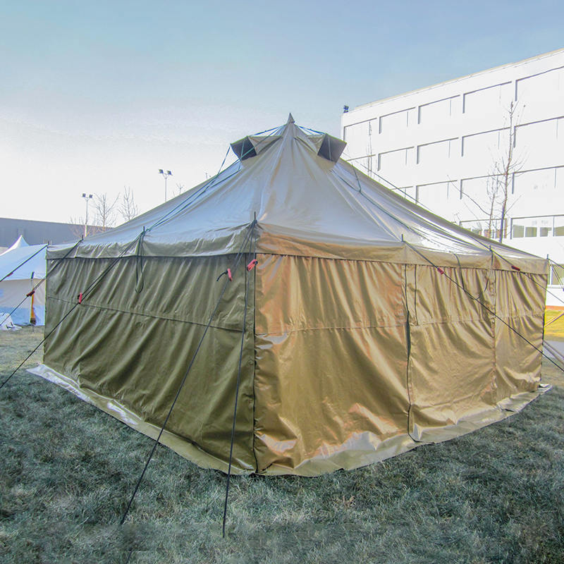 Tienda Militar de Lona de 5x5m para 8-12 Personas, Tienda de Alivio de Desastres