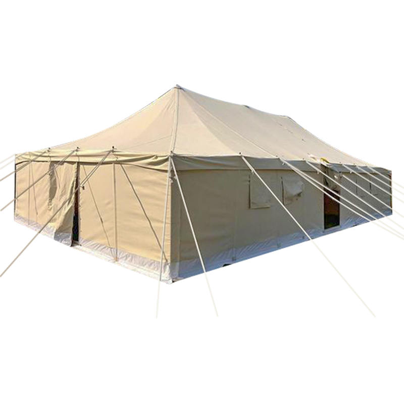 Tienda Militar de Lona de 5x10m con Techo a Dos Aguas para Uso General
