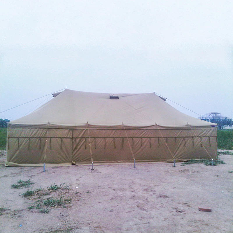 Tienda Militar de Lona de 5x10m con Techo a Dos Aguas para Uso General