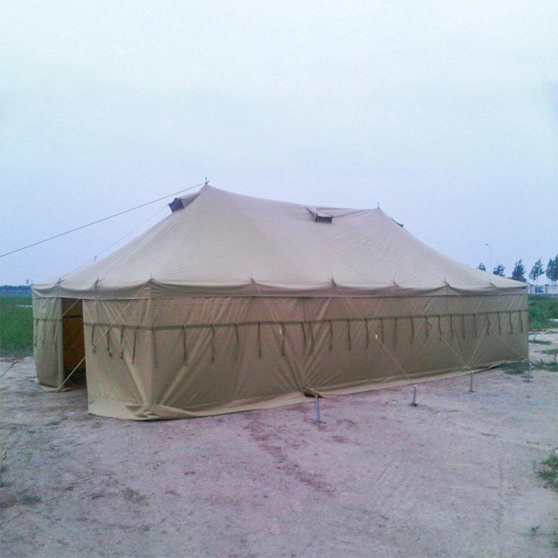 Tienda Militar de Lona de 5x10m con Techo a Dos Aguas para Uso General