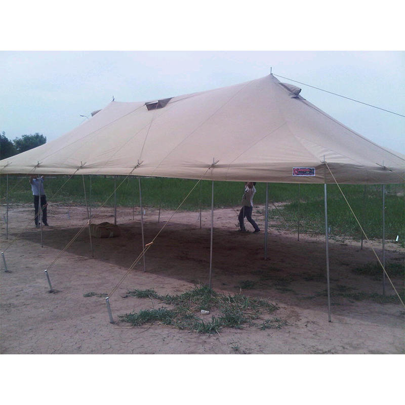Tienda Militar de Lona de 5x10m con Techo a Dos Aguas para Uso General