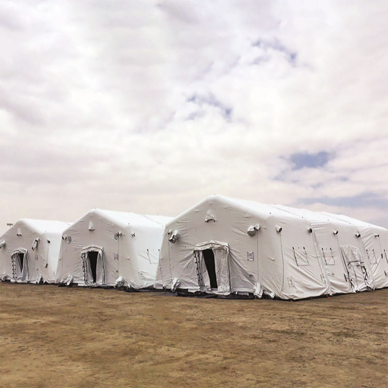 5.6x5.15m Multipurpose pequeño despliegue rápido refugios inflables de baja presión