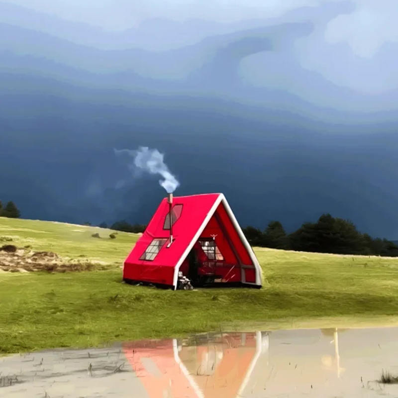 8-10 persona Topa de aire inflable impermeable de cuatro estaciones para acampar
