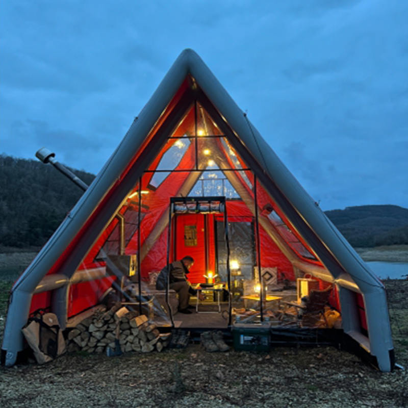 8-10 persona Topa de aire inflable impermeable de cuatro estaciones para acampar