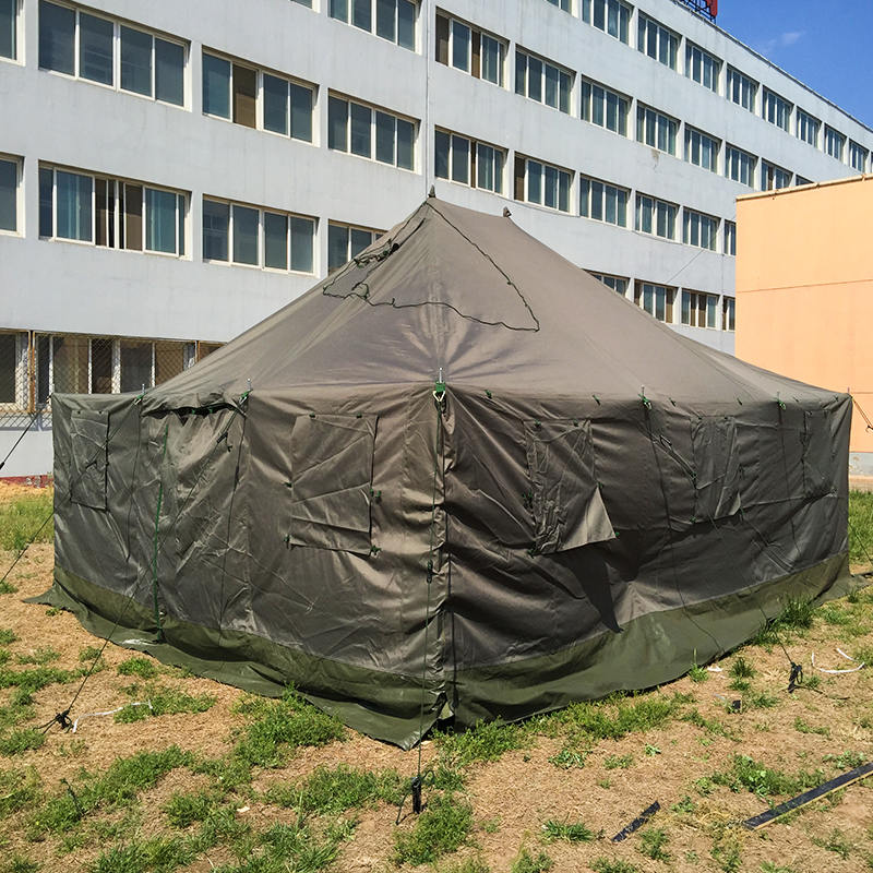 Tienda Militar de Poste de Lona 4.8x6.0m y Refugios