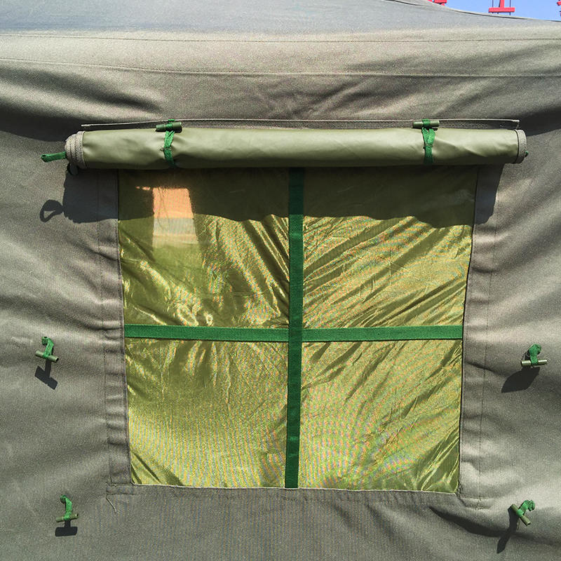 Tienda Militar de Poste de Lona 4.8x6.0m y Refugios