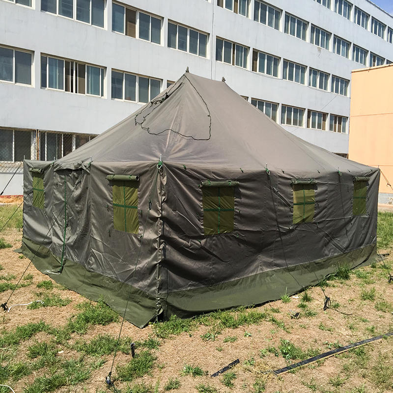 Tienda Militar de Poste de Lona 4.8x6.0m y Refugios