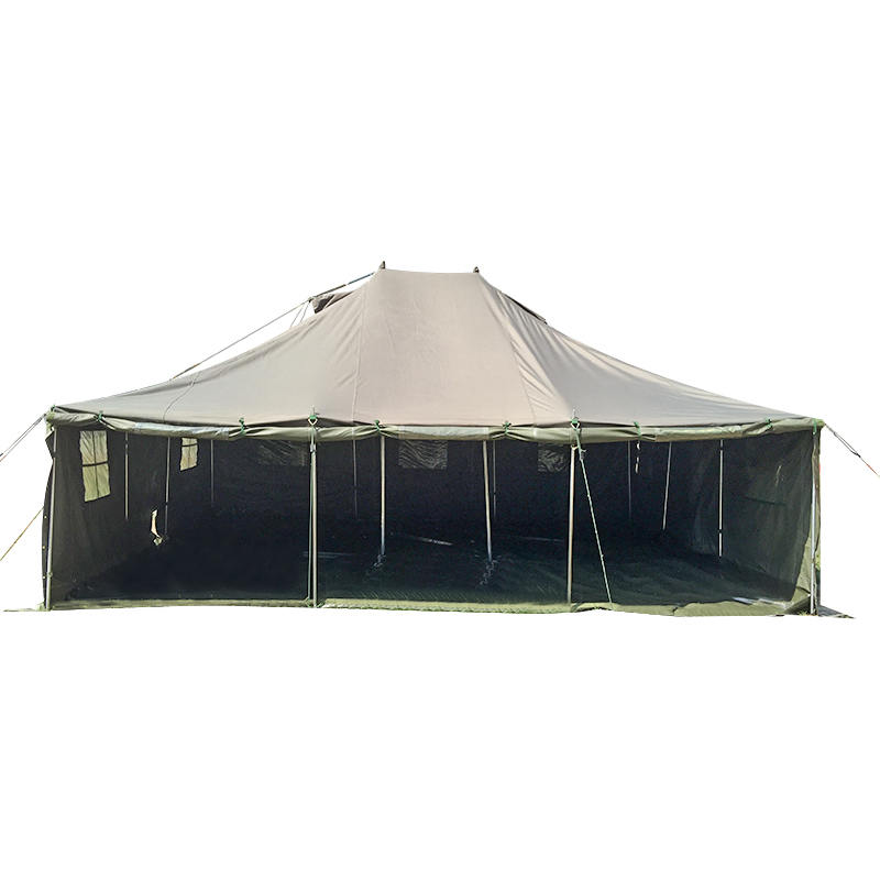 Tienda Militar de Poste de Lona 4.8x6.0m y Refugios
